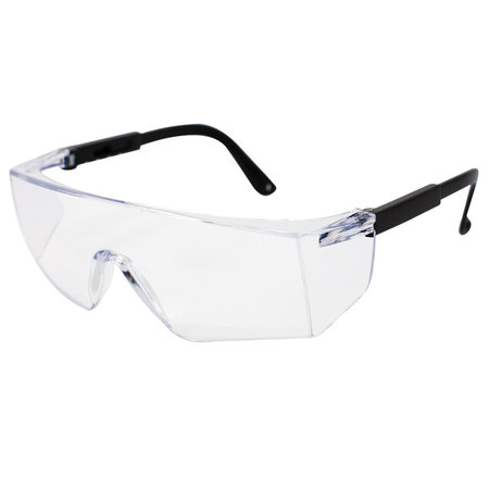 Zayaan Health Zayaan Health Boxer Safety Glasses, Clear Lens Black Temple ZH-BXSG-CLLBKT-MS16-6